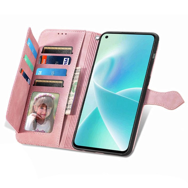 Housse OnePlus Nord 2T 5G Porte-Cartes et Porte-Monnaie à Lanière