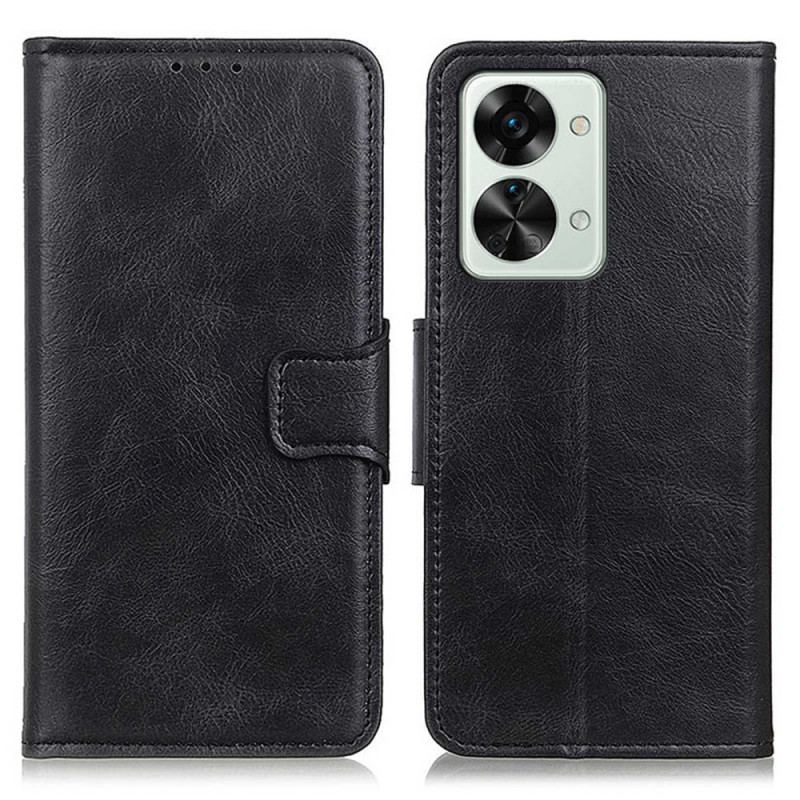 Housse OnePlus Nord 2T 5G Style Cuir Fermoir Réversible