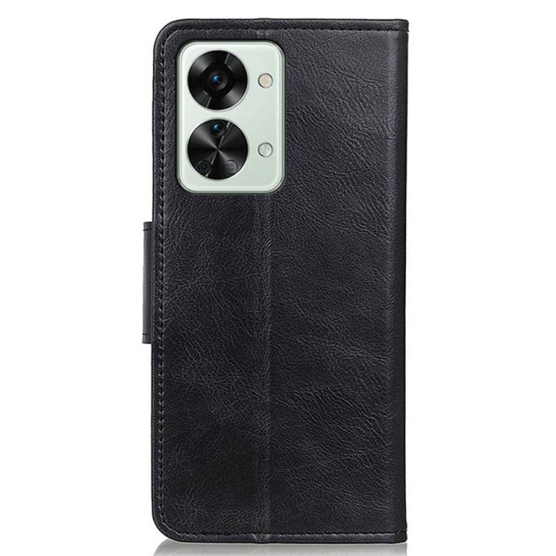 Housse OnePlus Nord 2T 5G Style Cuir Fermoir Réversible