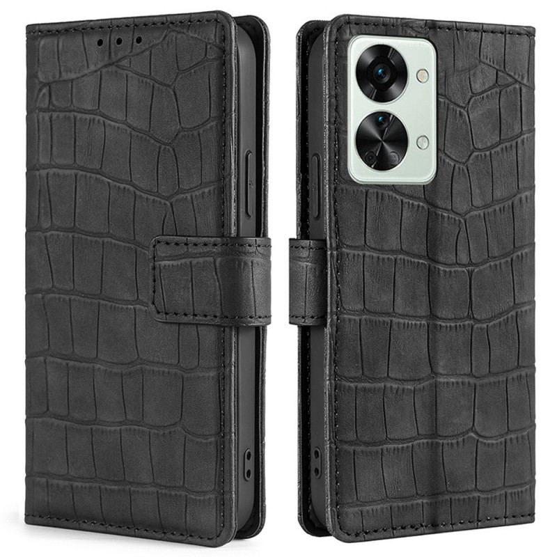 Housse OnePlus Nord 2T 5G Style Peau de Crocodile