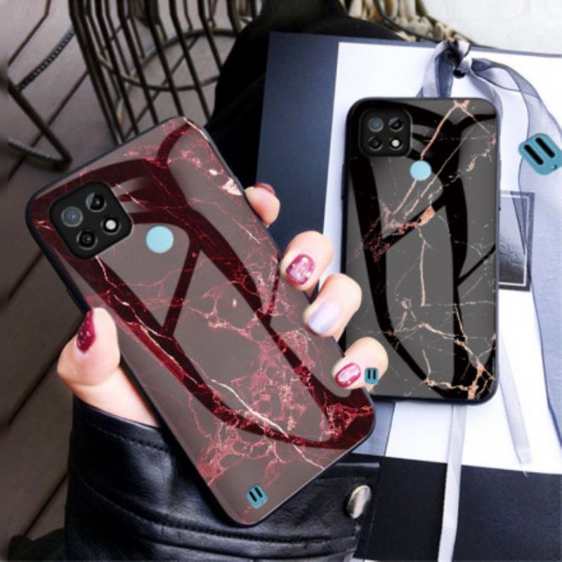 Coque Realme C21 Verre Trempé Marble Colors