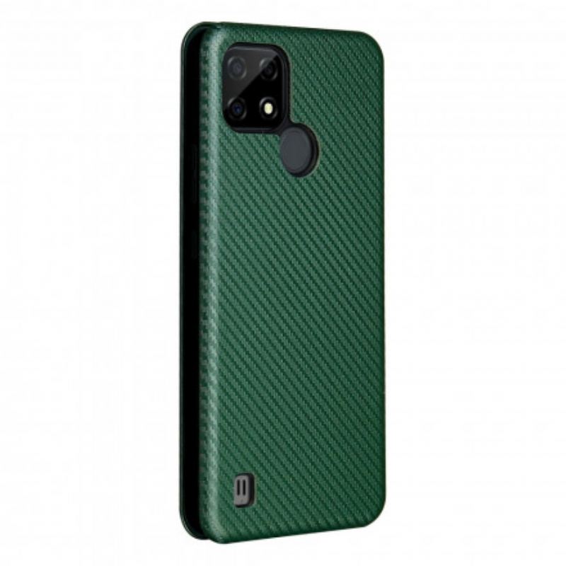 Flip Cover Realme C21 Fibre Carbone