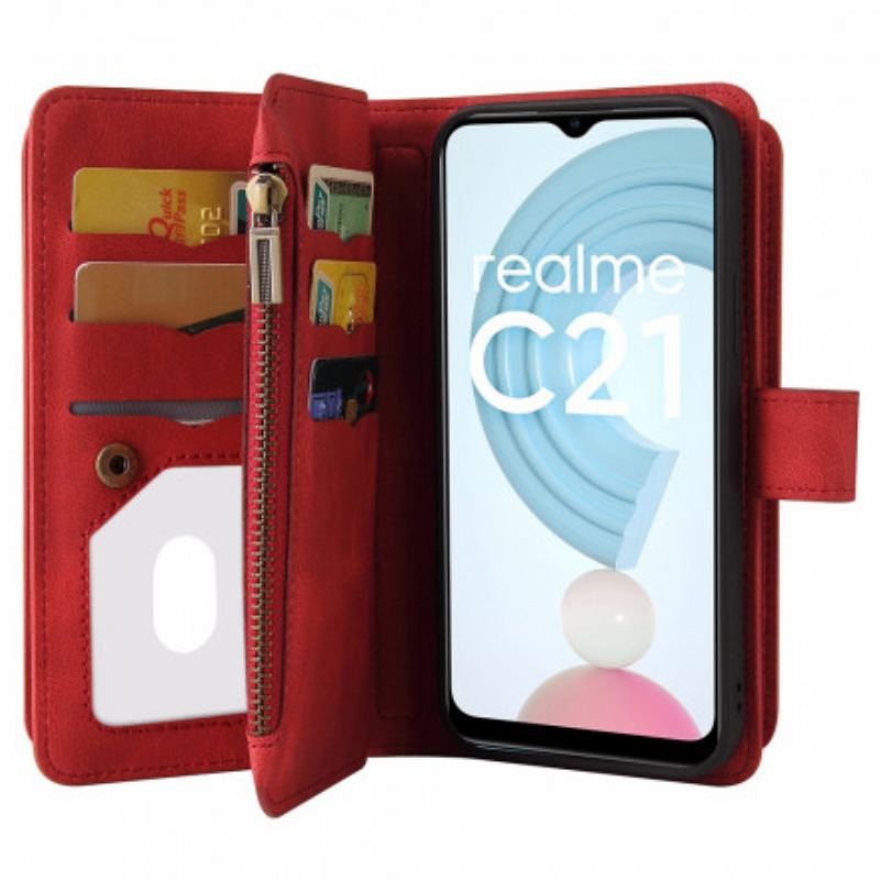 Housse Realme C21 Multi-fonctions 10 Porte-Cartes