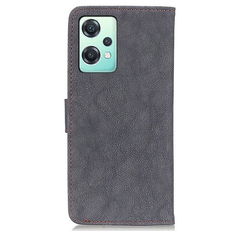 Housse OnePlus Nord CE 2 Lite 5G Cuir Fendu Vintage KHAZNEH