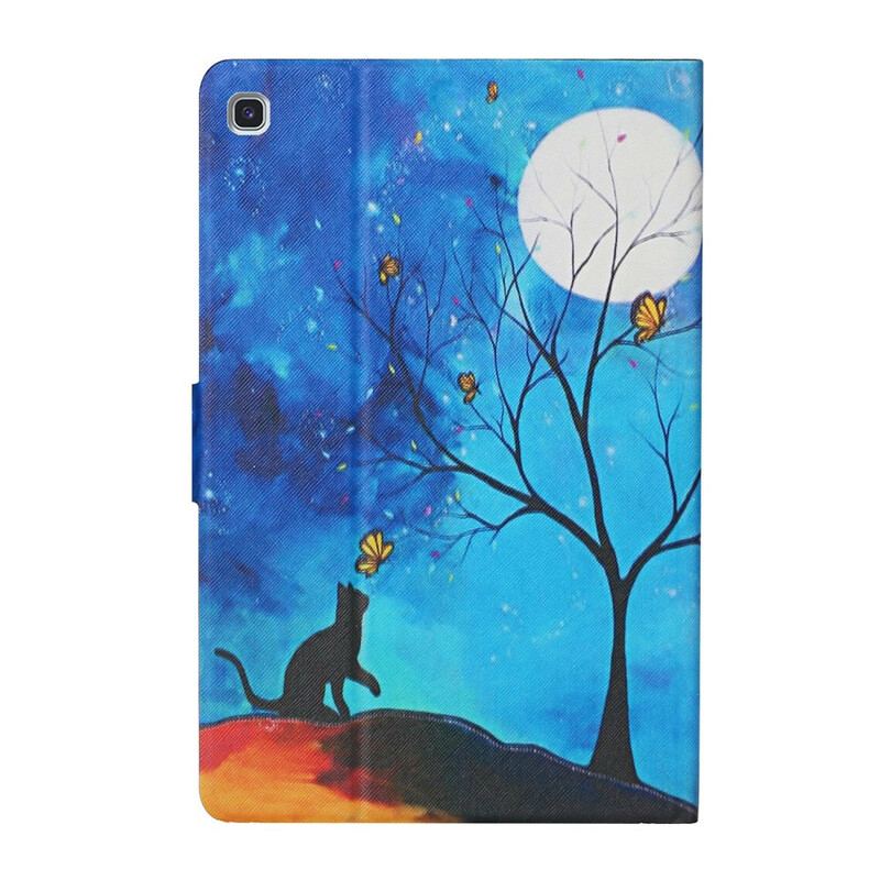 Housse Samsung Galaxy Tab S6 Lite Arbre à la Lune et au Soleil