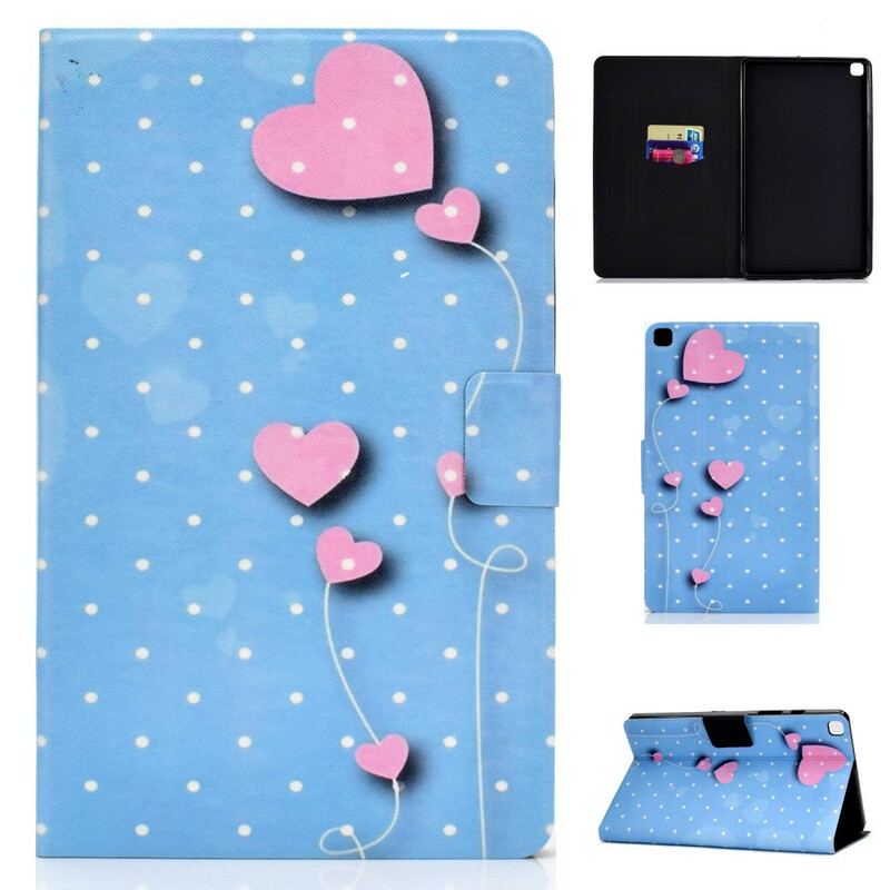 Housse Samsung Galaxy Tab S6 Lite Ballons Coeurs