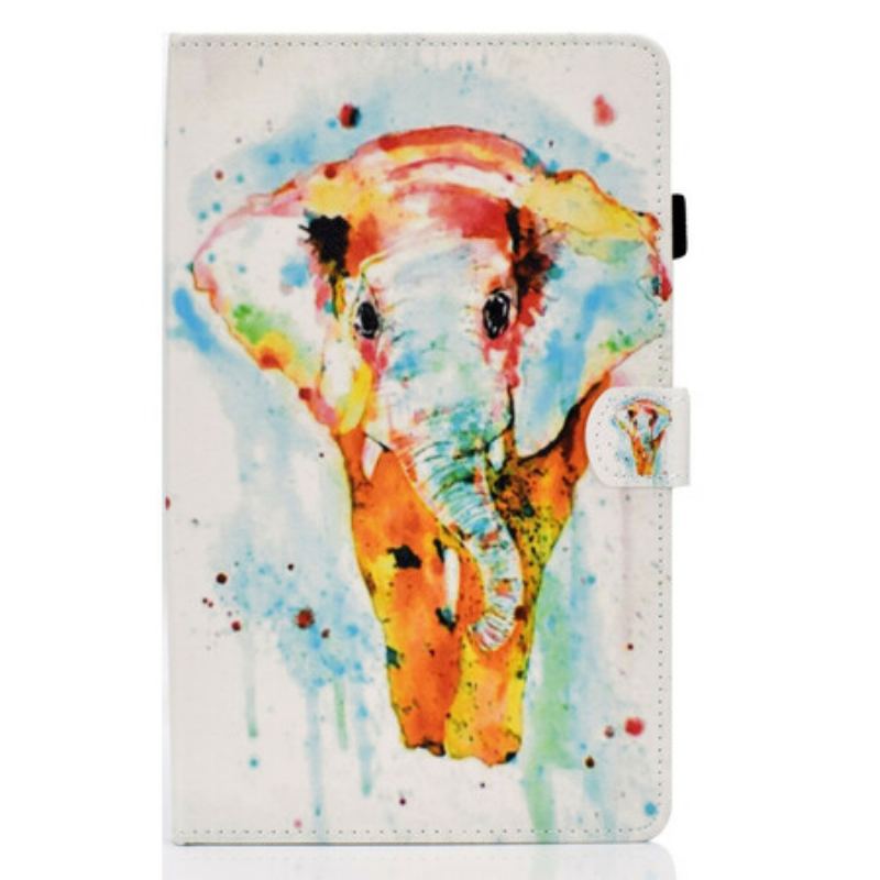 Housse Samsung Galaxy Tab S6 Lite Éléphant Aquarelle