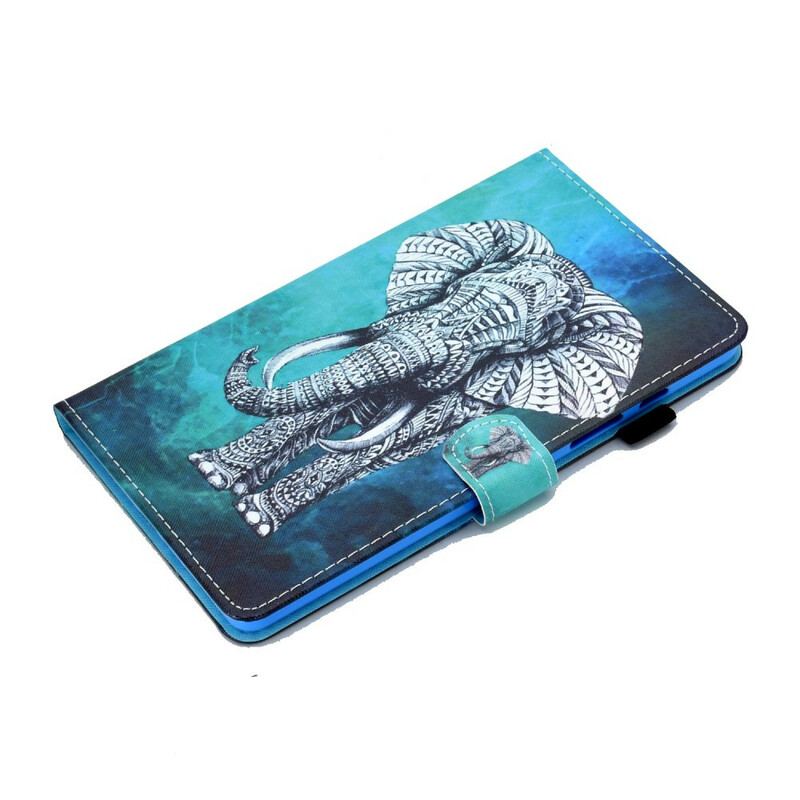 Housse Samsung Galaxy Tab S6 Lite Éléphant Tribal