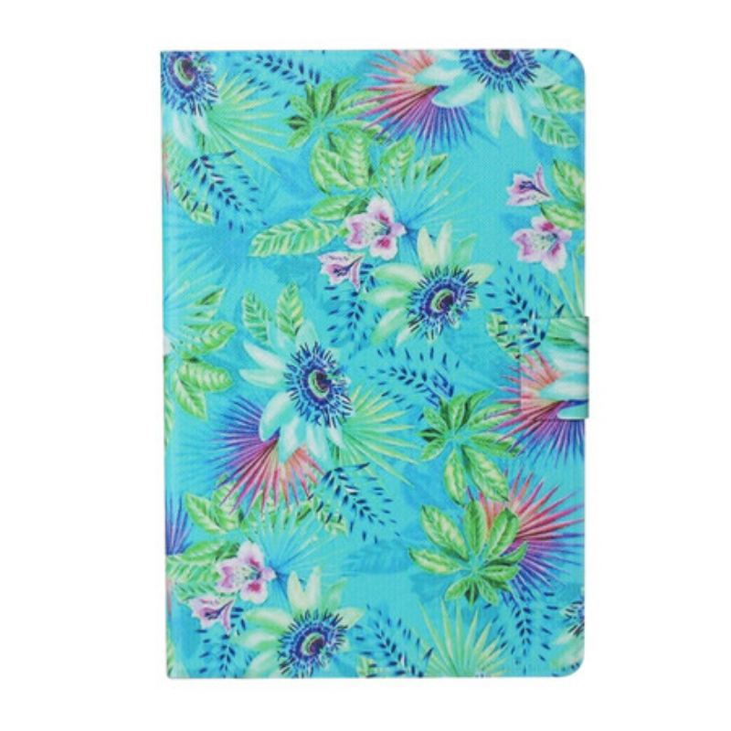 Housse Samsung Galaxy Tab S6 Lite Fleurs et Feuilles