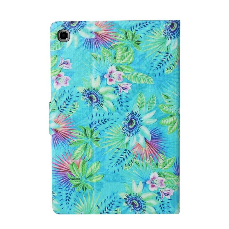 Housse Samsung Galaxy Tab S6 Lite Fleurs et Feuilles