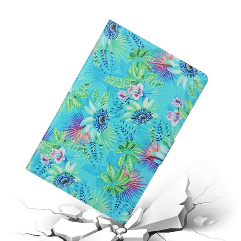 Housse Samsung Galaxy Tab S6 Lite Fleurs et Feuilles