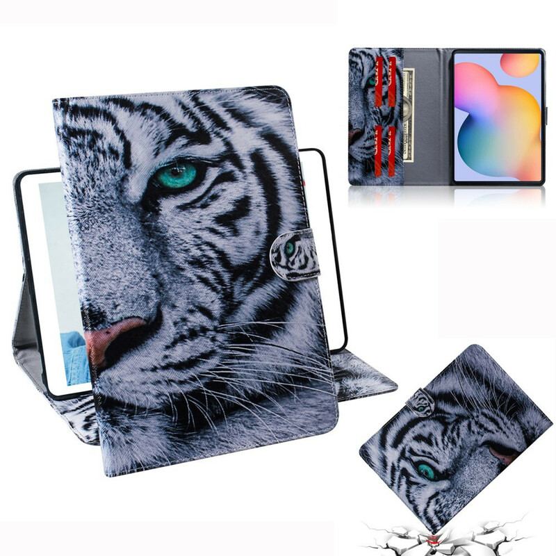 Housse Samsung Galaxy Tab S6 Lite Tête de Tigre