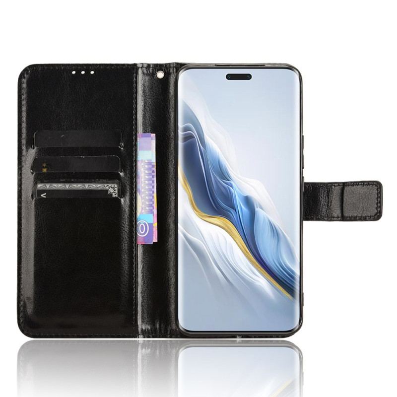 Housse Honor Magic 6 Pro Simili Cuir Flashy à Lanière