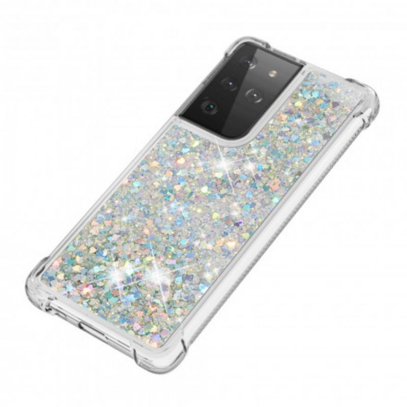 Coque Samsung Galaxy S21 Ultra 5G Désires Paillettes