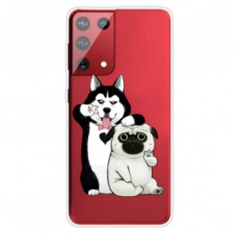 Coque Samsung Galaxy S21 Ultra 5G Drôles de Chiens