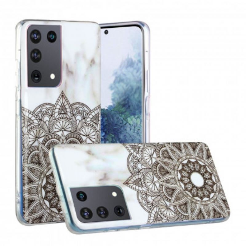 Coque Samsung Galaxy S21 Ultra 5G Mandala Marbré