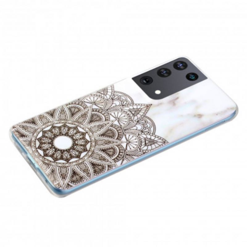 Coque Samsung Galaxy S21 Ultra 5G Mandala Marbré