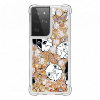 Coque Samsung Galaxy S21 Ultra 5G Mr Chien Paillettes