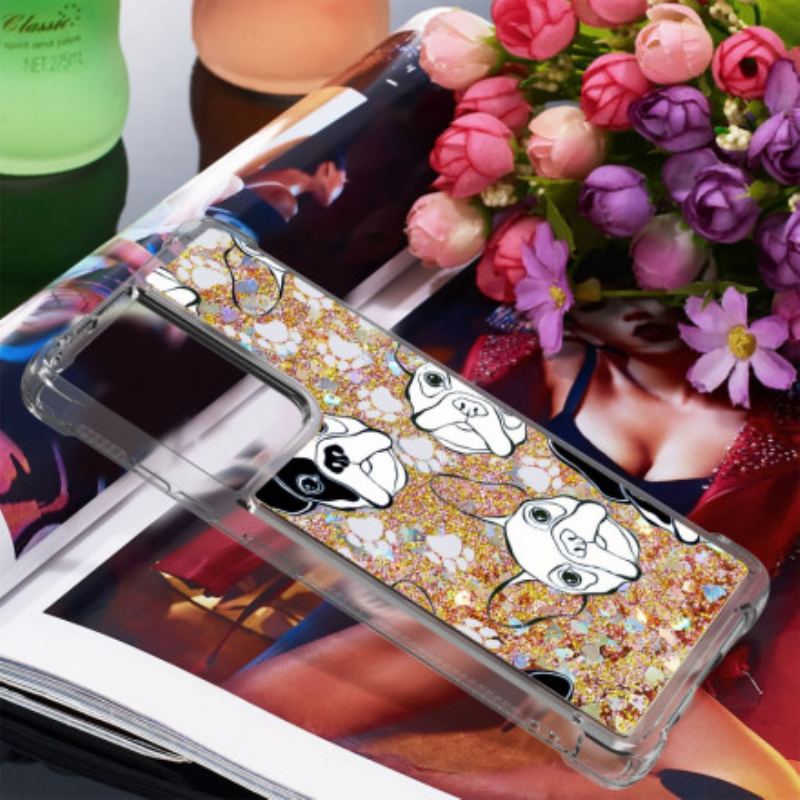 Coque Samsung Galaxy S21 Ultra 5G Mr Chien Paillettes