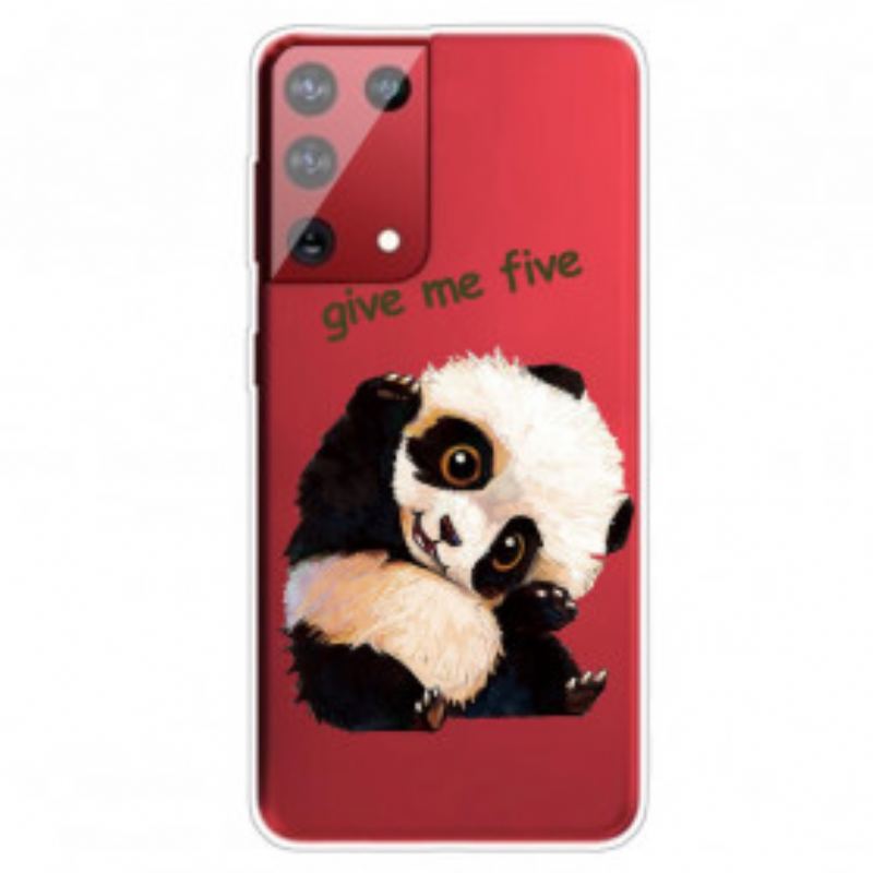 Coque Samsung Galaxy S21 Ultra 5G Panda Give Me Five