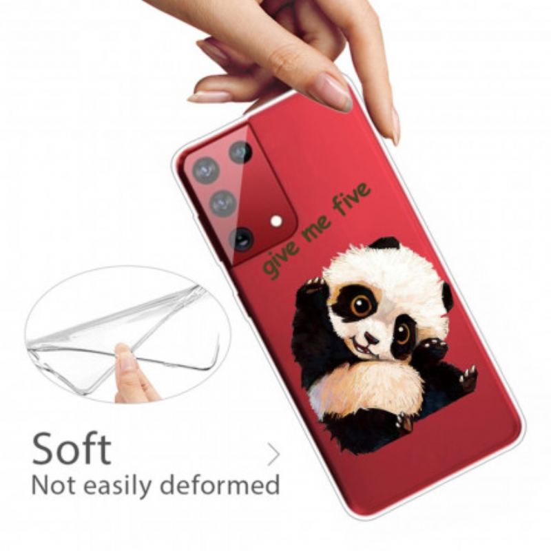 Coque Samsung Galaxy S21 Ultra 5G Panda Give Me Five