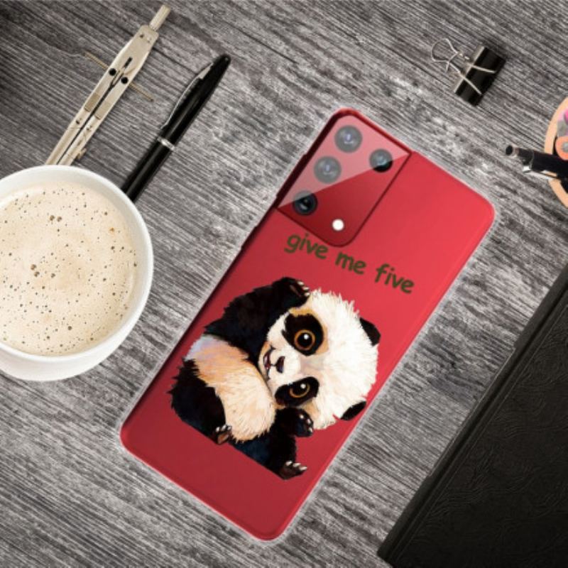 Coque Samsung Galaxy S21 Ultra 5G Panda Give Me Five