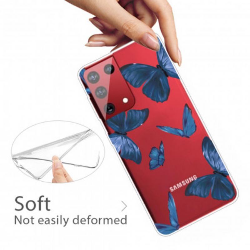 Coque Samsung Galaxy S21 Ultra 5G Papillons Sauvages