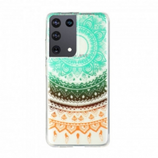 Coque Samsung Galaxy S21 Ultra 5G Transparente Fleur Mandala