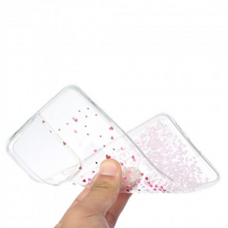 Coque Samsung Galaxy S21 Ultra 5G Transparente Multiples Coeurs