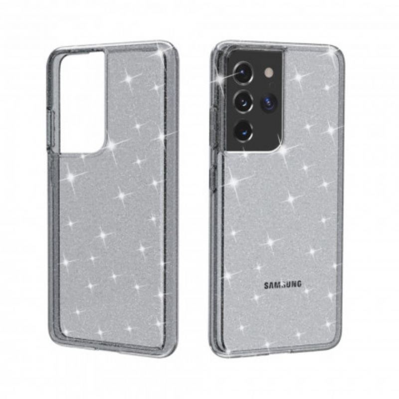 Coque Coque Samsung Galaxy S21 Ultra 5G Transparente Paillettes