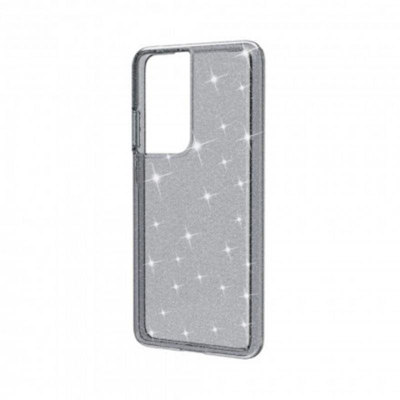 Coque Coque Samsung Galaxy S21 Ultra 5G Transparente Paillettes