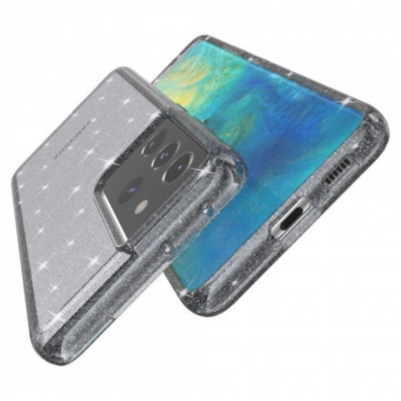 Coque Coque Samsung Galaxy S21 Ultra 5G Transparente Paillettes