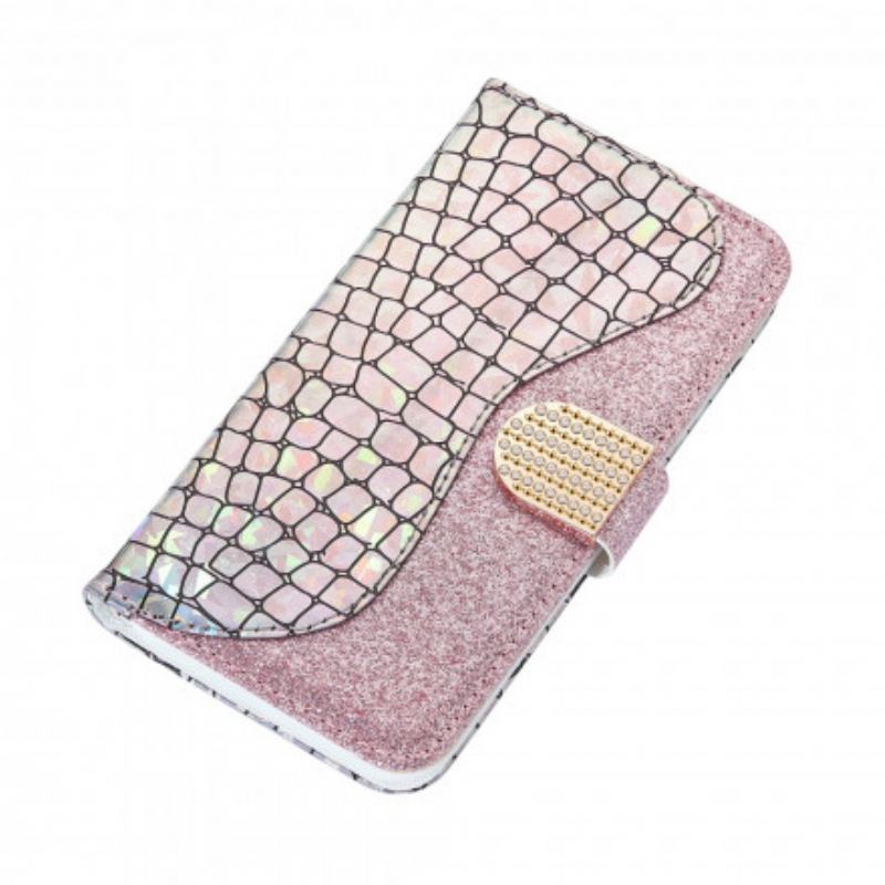 Housse Samsung Galaxy S21 Ultra 5G Croco Diamants