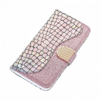 Housse Samsung Galaxy S21 Ultra 5G Croco Diamants