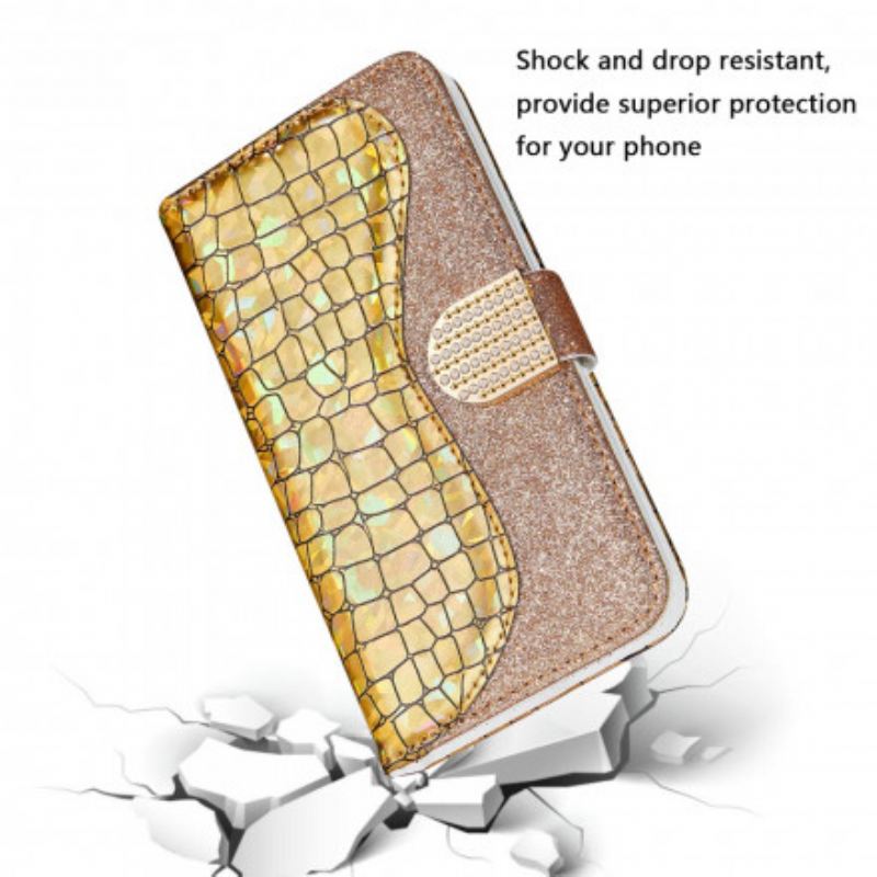 Housse Samsung Galaxy S21 Ultra 5G Croco Diamants