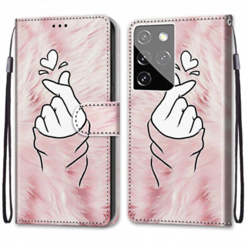 Housse Samsung Galaxy S21 Ultra 5G Finger Heart