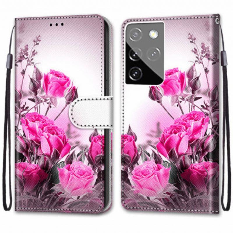 Housse Samsung Galaxy S21 Ultra 5G Fleurs Magiques