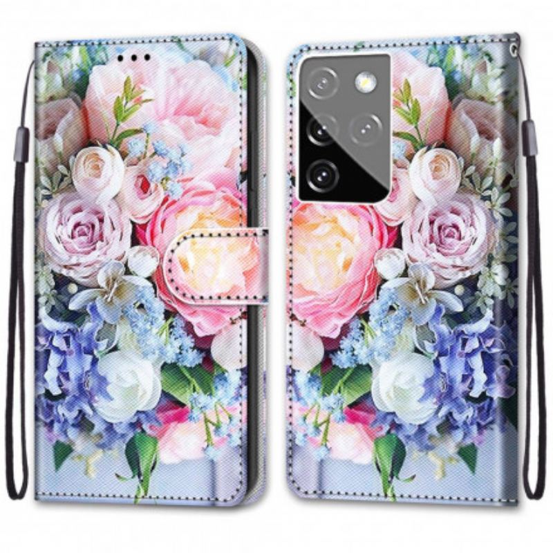 Housse Samsung Galaxy S21 Ultra 5G Merveille Florale