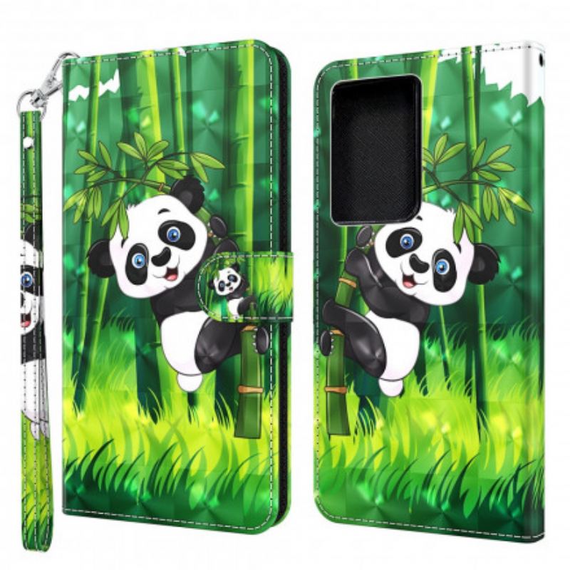 Housse Samsung Galaxy S21 Ultra 5G Panda et Bambou