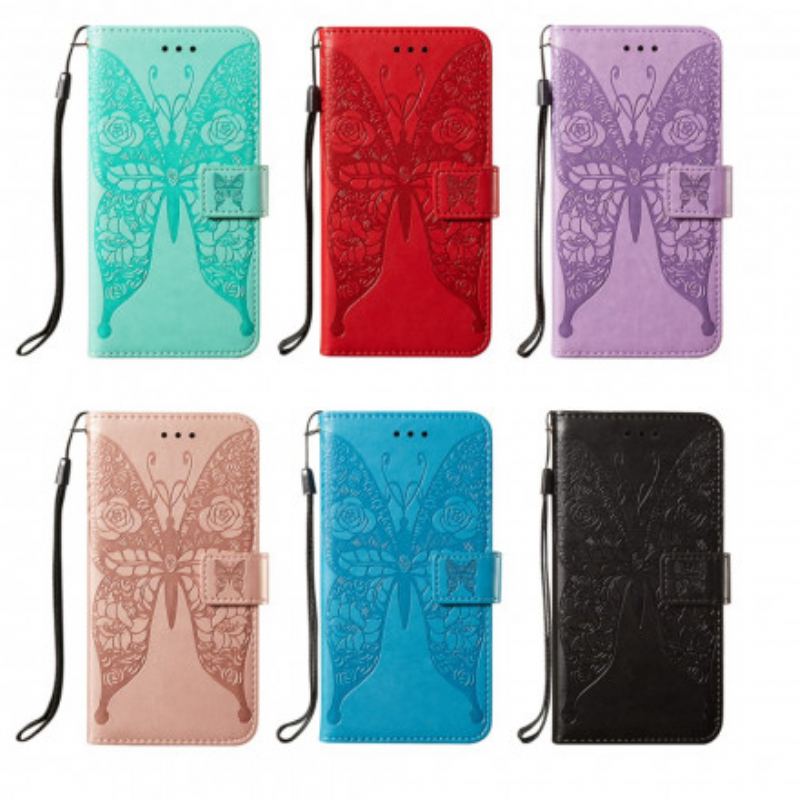 Housse Samsung Galaxy S21 Ultra 5G Papillons Motif en Fleurs