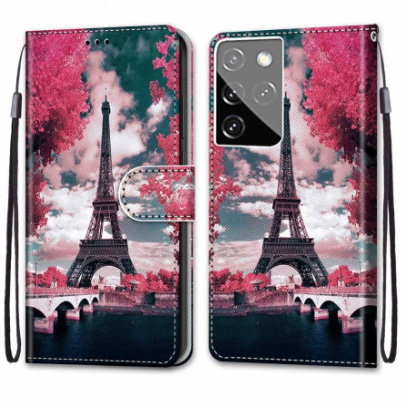 Housse Samsung Galaxy S21 Ultra 5G Paris en Fleurs