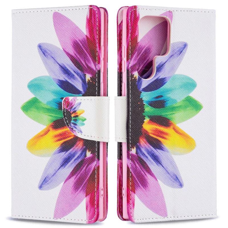 Housse Samsung Galaxy S22 Ultra 5G Fleur Aquarelle