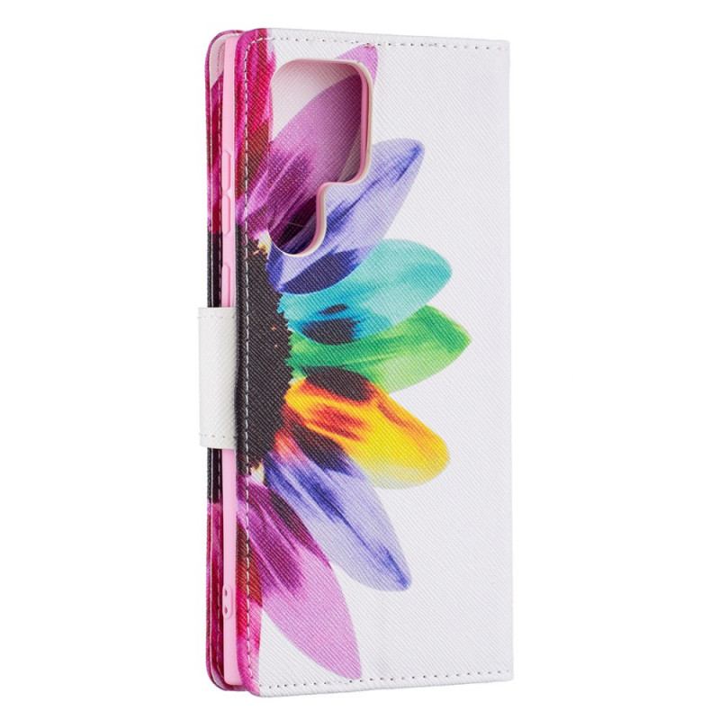 Housse Samsung Galaxy S22 Ultra 5G Fleur Aquarelle