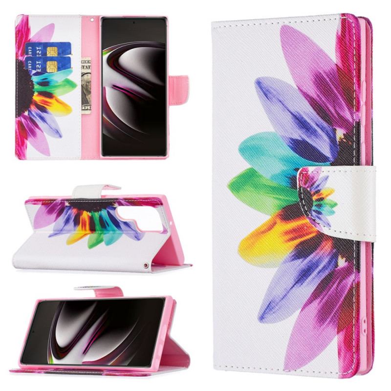 Housse Samsung Galaxy S22 Ultra 5G Fleur Aquarelle