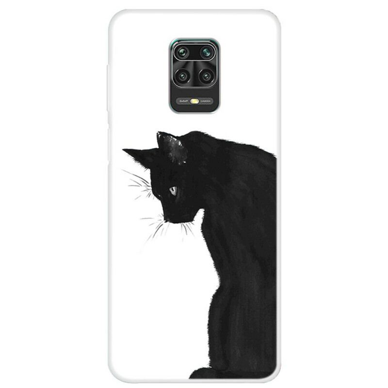 Coque Xiaomi Redmi Note 9S / Redmi Note 9 Pro Chat Noir Pensif