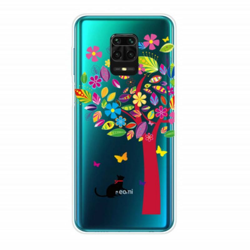 Coque Xiaomi Redmi Note 9S / Redmi Note 9 Pro Chat sous l'Arbre Coloré