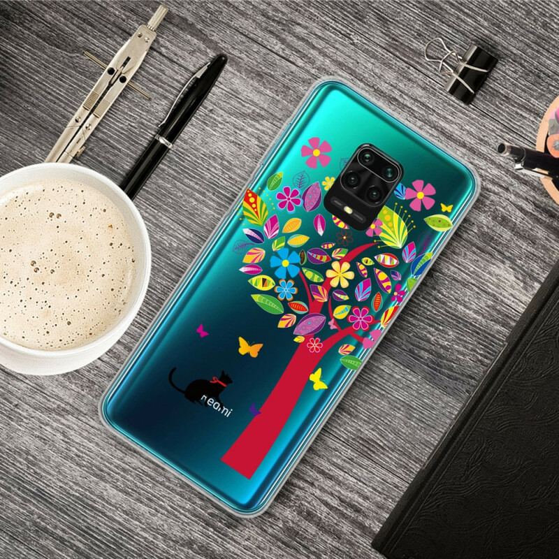 Coque Xiaomi Redmi Note 9S / Redmi Note 9 Pro Chat sous l'Arbre Coloré