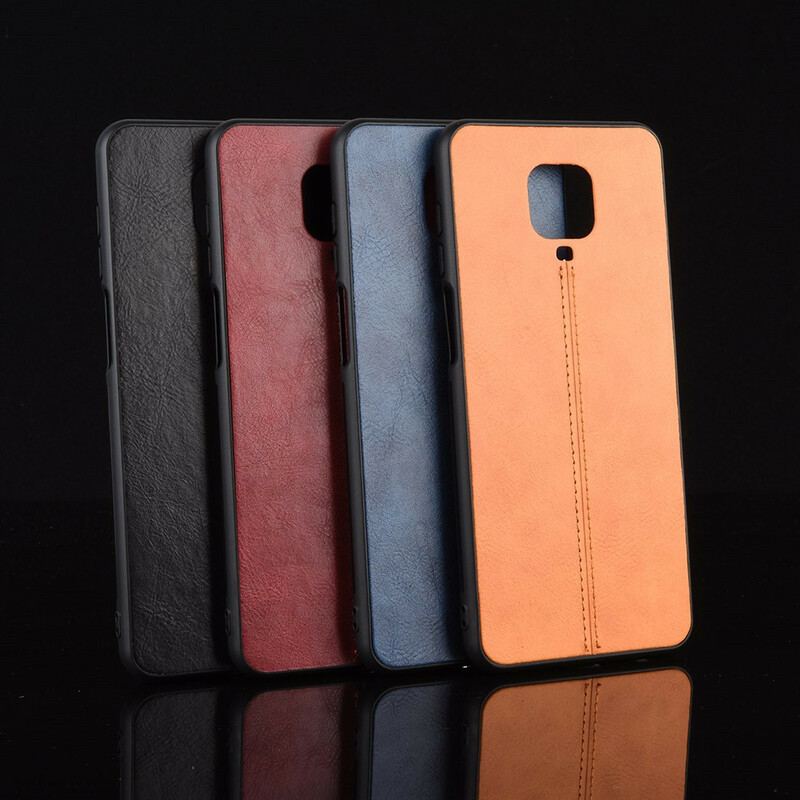 Coque Xiaomi Redmi Note 9S / Redmi Note 9 Pro Effet Cuir Couture