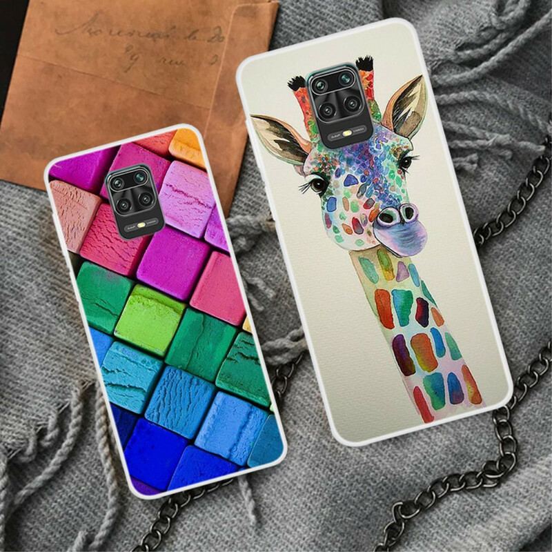 Coque Xiaomi Redmi Note 9S / Redmi Note 9 Pro Girafe Colorée