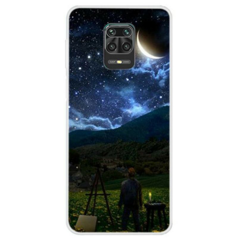 Coque Xiaomi Redmi Note 9S / Redmi Note 9 Pro Peintre Dans La Nuit